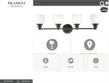 Tablet Screenshot of filamentlighting.com